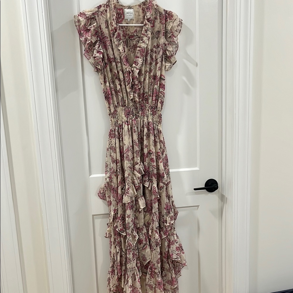 Multicolored Ruffled Maxi Sundress